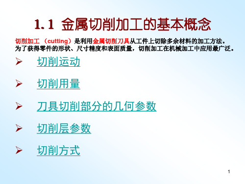 1-1切削概念解析