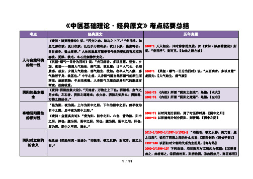 《中医基础·经典原文》