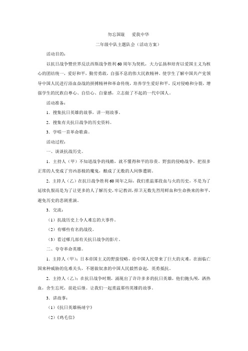 勿忘国耻   爱我中华