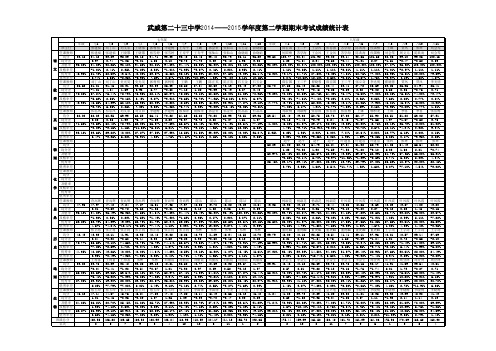 成绩统计表(正式2015.07)