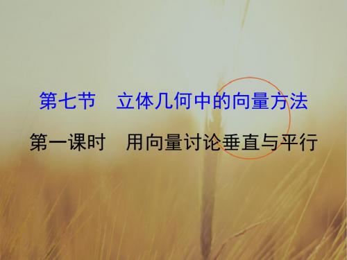 2018年秋高考数学一轮总复习课件：第七章 立体几何 7-7-1 精品