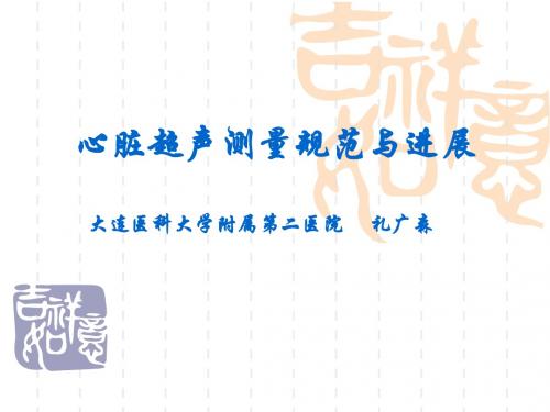 心脏超声测量规范与进展PPT课件