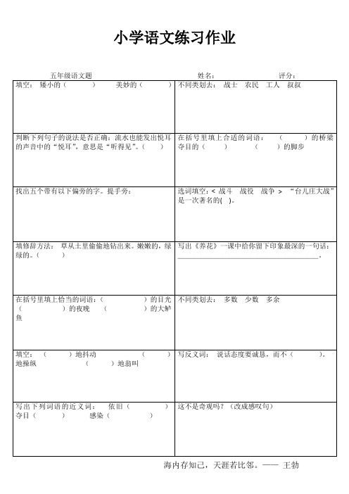 小学五年级语文提高训练IV (58)