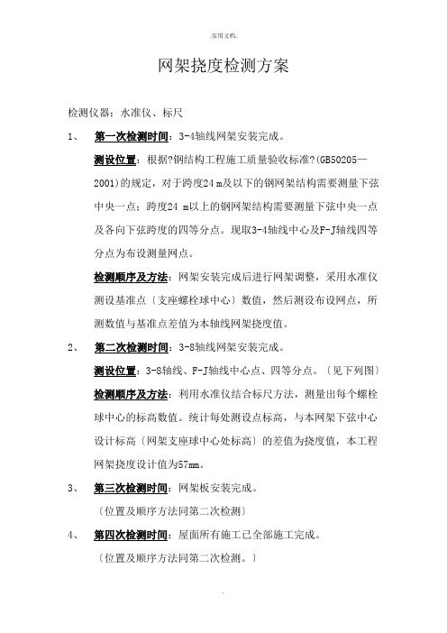 网架挠度检测方案