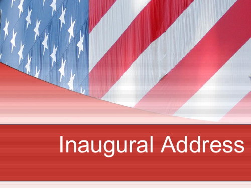 Inaugural Address