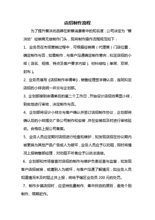店招制作流程