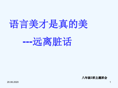 精品课件-班会课脏话