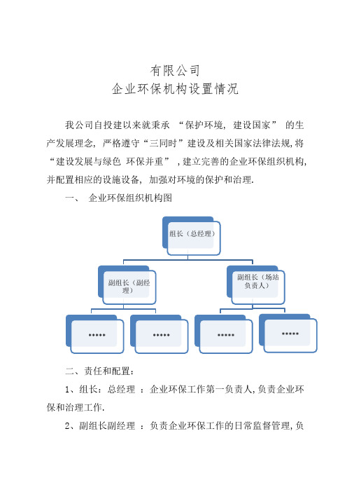 企业环保机构设置情况