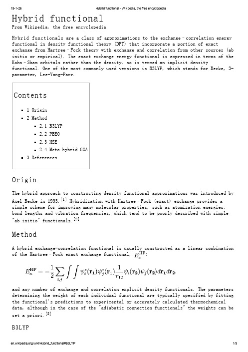 Hybrid functional