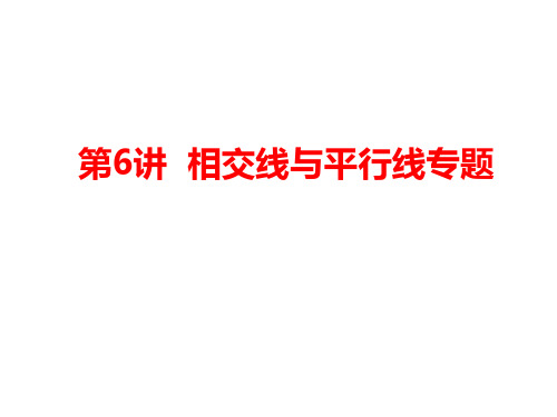 培优第6讲 相交线平行线专题