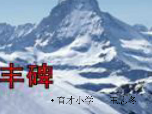 丰碑ppt(新)讲诉