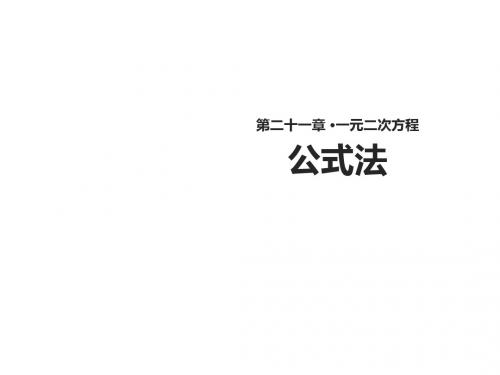 【教学课件】《公式法》(人教)