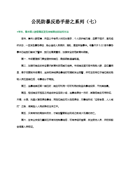 公民防暴反恐手册之系列