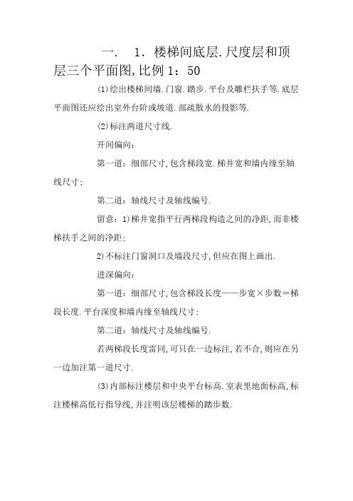 楼梯设计以及尺寸要求