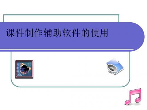 《课件制作中辅助软件的使用》专题培训讲座课件