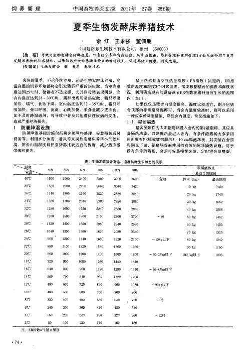 夏季生物发酵床养猪技术