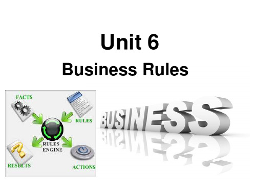 商务英语综合教程第一册unit 6 Business Rul