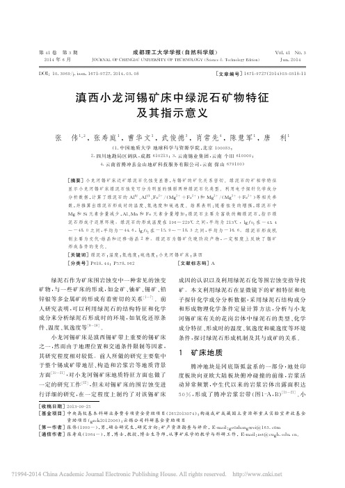 滇西小龙河锡矿床中绿泥石矿物特征及其指示意义_张伟