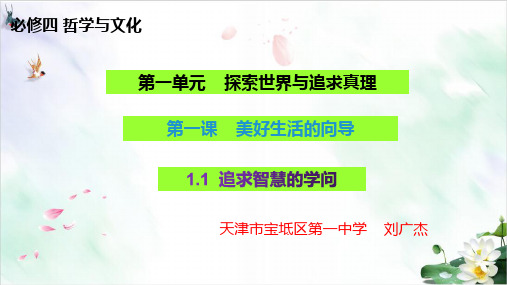 高中政治统编版必修四哲学与文化追求智慧的学问