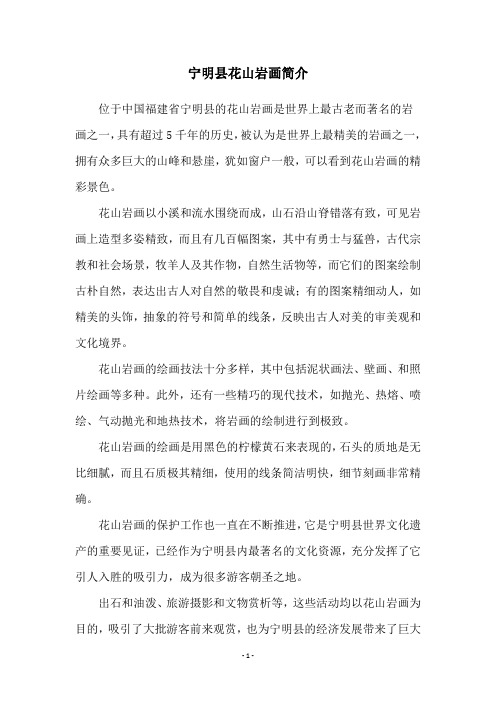 宁明县花山岩画简介