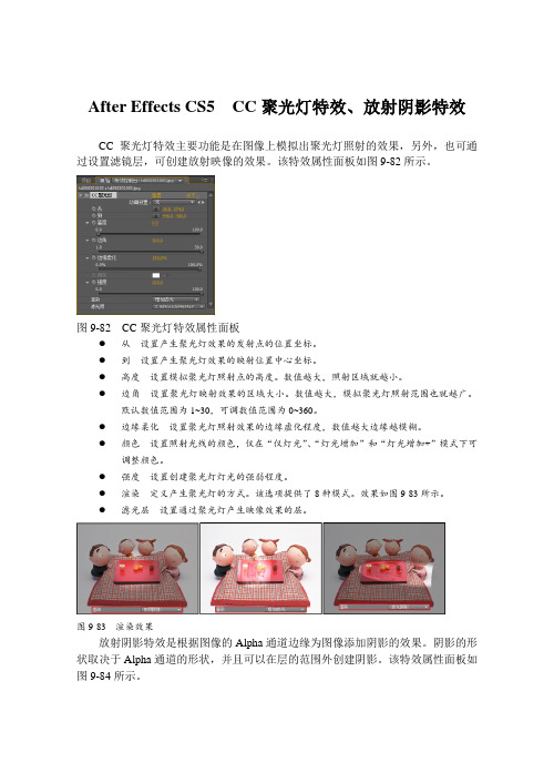 After Effects CS5  CC聚光灯特效、放射阴影特效
