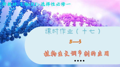 高中生物学选择性必修1课时作业(十七)