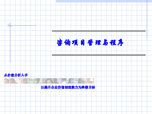 咨询项目管理流程 ppt课件