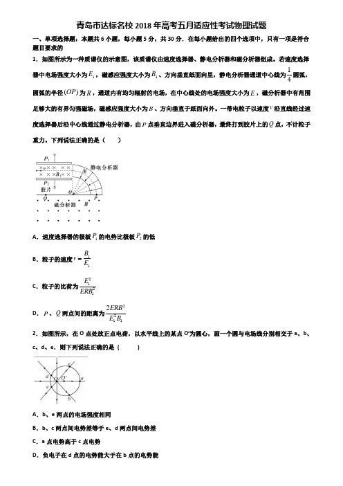 青岛市达标名校2018年高考五月适应性考试物理试题含解析
