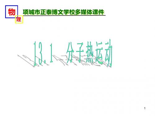 13.1分子热运动