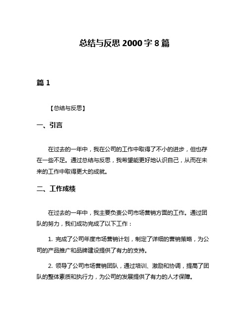 总结与反思2000字8篇