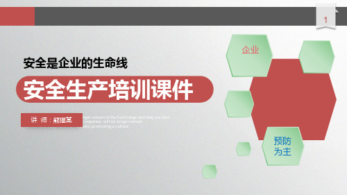 企业员工安全生产基本知识培训 ppt课件