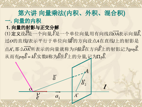 向量的内积外积混合积