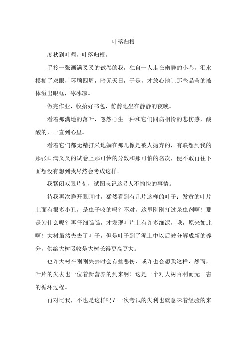 叶落归根-作文