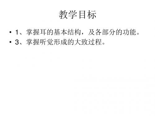 耳和听觉的形成课件