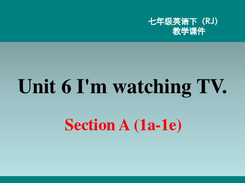 【人教新目标】2020年七年级下册英语课件：Unit 6 Section B (1a~1e)