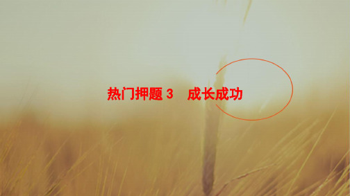 2018高考语文江苏专版二轮复习与策略课件：高考第7大题 热门押题3 成长成功