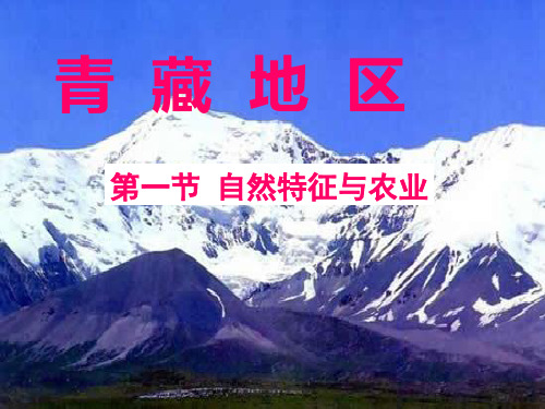 人教版八级地理下册《青藏地区自然特征与农业》 优秀课件PPT