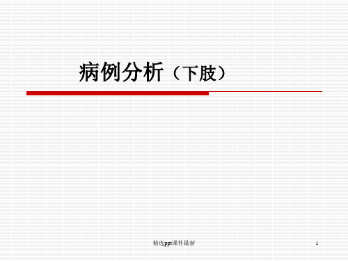 下肢病例分析 PPT课件