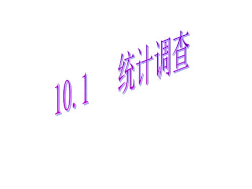 人教版七年级数学下册课件：10.1统计调查(共16张PPT)