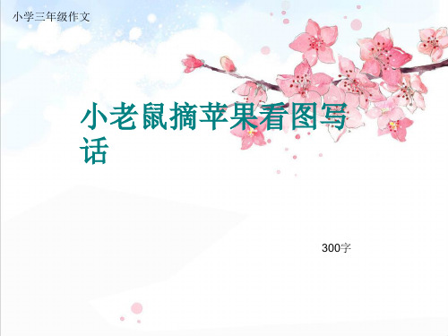 小学三年级作文《小老鼠摘苹果看图写话》300字(共26页PPT)精品PPT课件
