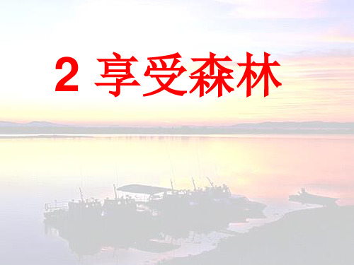 2016春沪教版语文二下《享受森林》ppt课件4