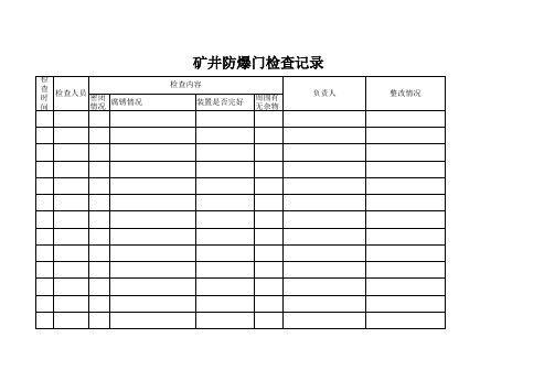 防爆门检查记录