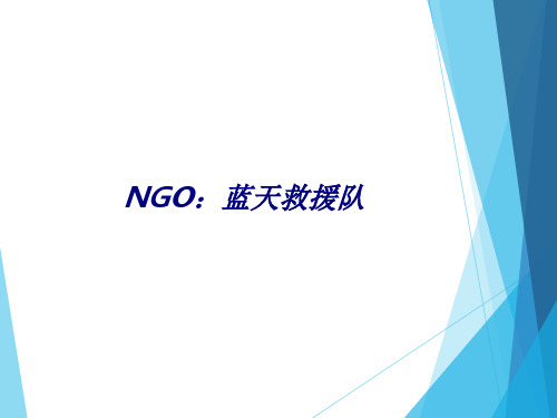 NGO：蓝天救援队专题培训课件