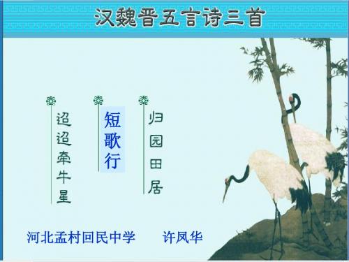 汉魏晋五言诗三首 PPT课件 29 人教版