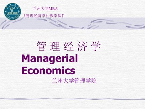 1-管理经济学导言