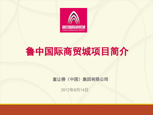 鲁中国际商贸城项目简介