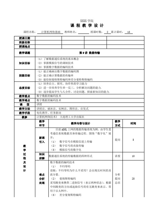 9 数据编码与调制技术