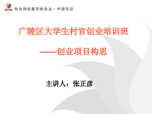 创业项目构思PPT