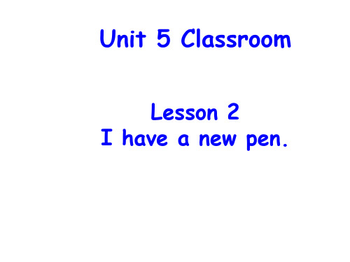 三年级上册英语Lesson2  I have a new pen鲁科版