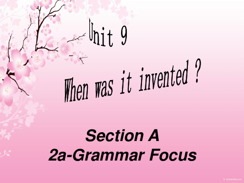 新目标九年级英语Unit9 Section A(2A-Grammar Focus)课件